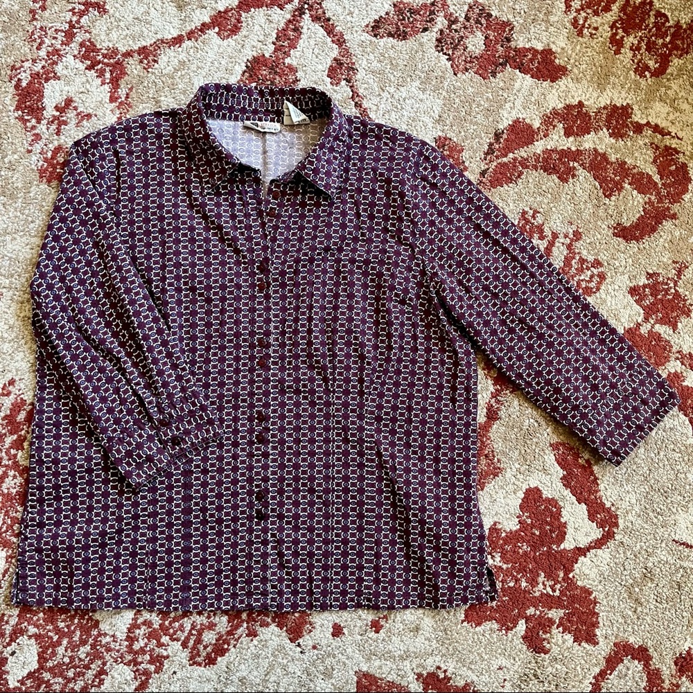 Faded Glory Stretch Button Down Dress Shirt